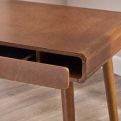 Writing Desk with large drawers,Computer Table for Home Office Workspace or Entryway,Brown Color