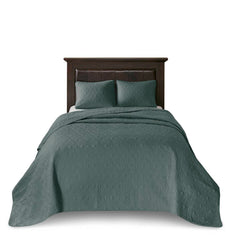 3 Piece Reversible Quilt Set Balsam Green King/Cal King