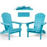 Wood Lounge Patio Chair for Garden Outdoor Wooden Folding Embossed Adirondack Chair Solid Cedar Wood Lounge Patio Chair with Wood Grain