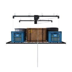 Overhead Garage Storage Rack 4x8 FT for High Ceilings 10-12 FT, 325LBS Capacity All-Steel Construction with Safety Lock (Installation Required, Heavy-Duty Garage Organizer)