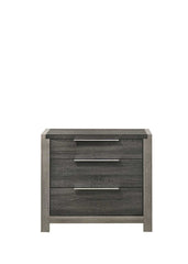 Jehoram Gray Finish Nightstand