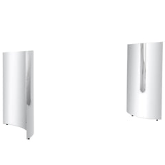 ONLY TABLE LEG.Stainless steel curved table legs: single pack, polished, sturdy table/desk support, ideal for modern home and office furniture in the United States.Only used as a table accessory.