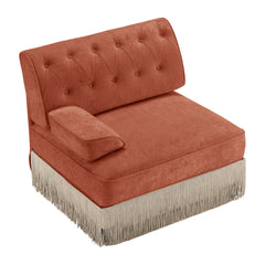 Sofa LSF Velvet -Red Brown