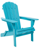 Embossed Wooden Outdoor Folding Adirondack Chair with Pre-Assembled BackRest & SeatBoard,Wood Patio Chair for Garden Backyard Porch Pool Deck Firepit with Wood Grain