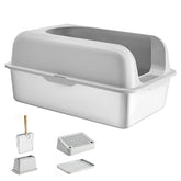 6 in Deep Cat Litter Box Odor-Free Litter Box with Filtering Foot Board