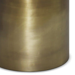 Corbin 16 inch Wide Metal Side Table in Antique Gold