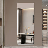 60x15inch Full Body Mirror for Living Room Bedroom Cloakroom Wall-mounted round-angle dressing mirror Aviation grade aluminum