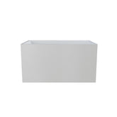 47"×28" Free Standing Soaker Acrylic Bathtub, Rectangular Shape Soaker Hot Tub (White)
