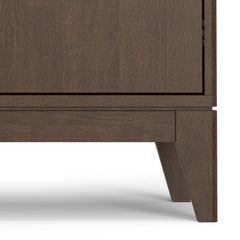 Harper 38 inch Wide Solid Wood 2 Door Sideboard Buffet in Walnut Brown