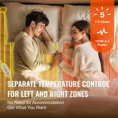 Heated Mattress Pad 78x80 in King Electric Warmer Coral Fleece Auto Off