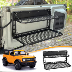 Tailgate Table Rear Foldable Cargo Shelf Aluminum Alloy Storage Shelf MOLLE Panel for Ford Bronco 2021-2026