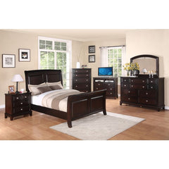 Stylish Transitional Full Bed In Cappuccino