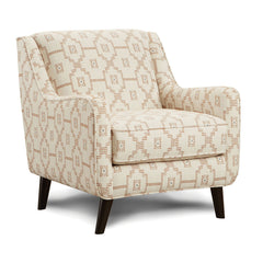 Double Gel Foam Padded 1pc Chair Soft Woven Fabric Keystone Multi Finish Welt Trim Transitional Style