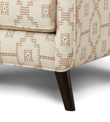 Double Gel Foam Padded 1pc Chair Soft Woven Fabric Keystone Multi Finish Welt Trim Transitional Style