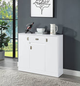 Pagan White High Gloss Finish Server