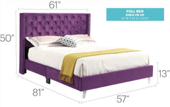 Charming Transitional Purple Full Bed