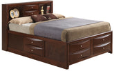 Charming Full Storage Bed In Cherry Finish