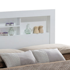 Stylish Transitional Queen Bed In White