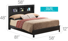 Elegant Black Full Bed For Versatile Spaces