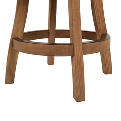 Williams 27in Swivel Counter Height Bar Stool, White Pepper Stain Resistant High Performance Polyester