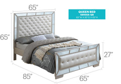 Stylish Silver Champagne Full Bed