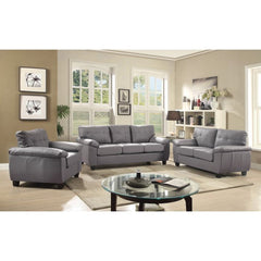Sophisticated Gray Sofa With Padded Arms