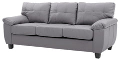 Sophisticated Gray Sofa With Padded Arms