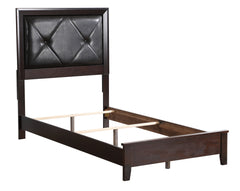 Elegant Transitional Espresso Twin Bed