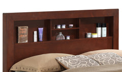 Stylish Cherry Storage Bed For Modern Spaces