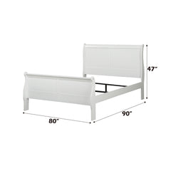 Louis Philippe White Finish E. King Bed