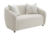 Etienne Beige Linen Loveseat w/3 Pillows