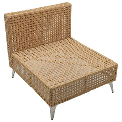 K&K 7-Piece Wicker Patio Furniture Set, Outdoor Conversation Set Sectional Sofa with Water Resistant Beige Thick Cushions and Coffee Table for Outdoor Couch, Porch, Backyard - Beige