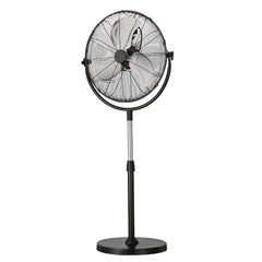 20" Industrial Pedestal Fan 3-Speed Fan 46.9 to 59.6 Inch Height Adjustable