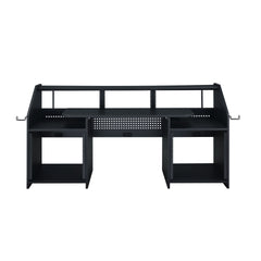 Black Music Desk with Earphone Rack