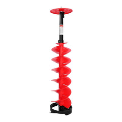Ice Auger Drill Bit, 8in Diameter 39in Length, Cordless Nylon Ice Fishing Augers With Extra 13.4in Extension Rod, Drill Adapter, Top Plate and Blade Guard