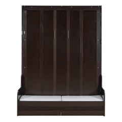 Queen Size Murphy Bed Wall Bed with Cushion,Espresso(old sku:LP000791AAP-2)