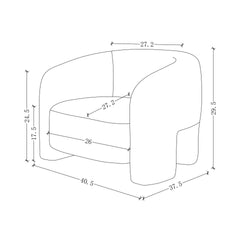 Lounge Chair in Ivory