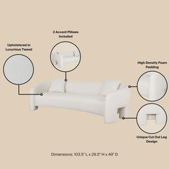 Loveseat in Ivory