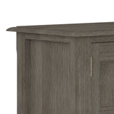 Burlington 30 inch Wide Solid Wood Low Storage Cabinet in Farmhouse Grey