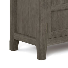Burlington 30 inch Wide Solid Wood Low Storage Cabinet in Farmhouse Grey
