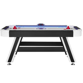 Air-Powered Hockey Table, 72" Indoor Hockey Table for Kids and Adults, LED Sports Hockey Game with 2 Pucks, 2 Pushers, and Electronic Score System, Arcade Gaming Set for Game Room Family Home