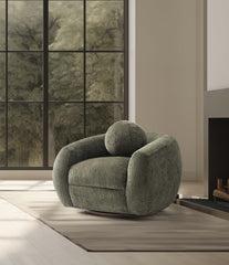 Lounge Chair in Olive Green