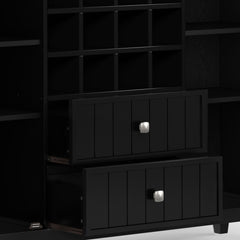 Bedford - Sideboard Buffet and Wine Rack - Black