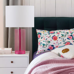 Glass Table Lamp Pink See below