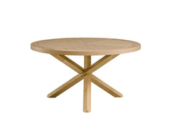 Kasem Oak Finish Round Dining Table