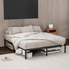 Metal Platform Bed frame ,Sturdy Metal Frame, No Box Spring Needed(Full)