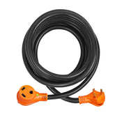 25 ft RV Extension Cord, 30 Amp, Heavy Duty STW RV Power Cord, NEMA TT-30R Female NEMA TT-30P Male Plug, with LED Indicator Handle 15A Adapter, for RVs, trams, generators, campers, ETL Listed