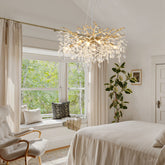 8-Light Chandelier Crystal Ceiling Lamp, 8-Lights Modern Farmhouse Ceiling Ceiling Hanging Light Fixture , for Dining Room, Kitchen Island--NO INCLUDED BULBS--GOLD