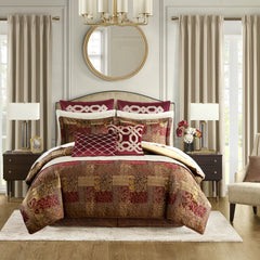 4 Piece Brown Comforter Set Brown Queen