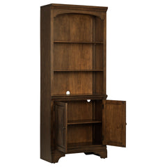 Stigham Burnished Oak Bookcase with 2-door Cabinet